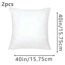 2pcs White Throw Pillow Inserts, Soft Hypoallergenic Closed-Cell Foam Cushions, Suitable For Bedroom, Living Room, Car Interior Decor - White - View 14