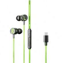 Acer Przewodowy zestaw słuchawkowy do gier OHW301 douszny: dostępne dwa interfejsy: typ C i 3,5 mm; kompatybilny z urządzeniami Huawei, Honor, Xiaomi i innymi urządzeniami z systemem Android; redukcja szumów zapewniająca wyraźne rozmowy; nadaje się zarówno do gier, jak i odtwarzania muzyki. - Zielony - Zobacz 4