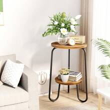Plant Stands & TablesSoporte para plantas para interiores y exteriores: 2 niveles para plantas de interior soportes para plantas de 19.6 pulgadas de alto soportes para plantas de madera pequeños para sala de - Marrnrtico - Ver 6