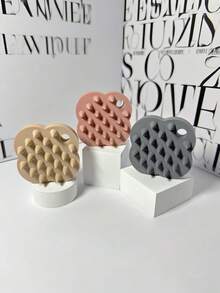 硅胶头皮按摩刷，头发梳理梳，头皮清洁按摩护发工具，按摩配件，返校季，旅行，节日必备，女士发饰，母亲节礼物，情人节护发产品，护发工具，护发用品，护发，旅行必备，家居用品 - 彩色 - 查看 5