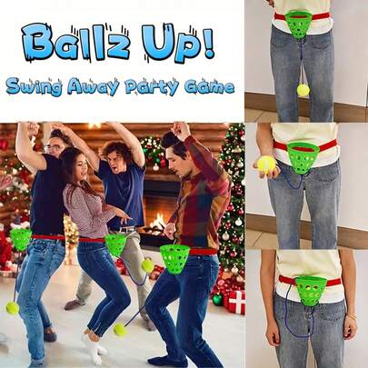 1/2件套摇摆桶游戏，摇摆球游戏，吊床派对桶游戏，眼腰协调训练道具，趣味派对游戏，多人互动游戏，适合节日聚会、户外活动、家庭娱乐