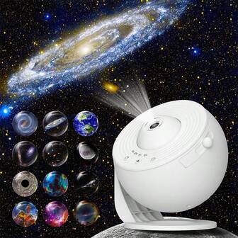 12-In-1 Smart Star Projector, With Timer And 3-Button Control, 360° Rotating Planetarium Ceiling Night Light Projector, Ceiling Lamp, Gift, Room Decor
