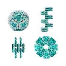 5-Sided 12pcs/3-Sided 20pcs Magnetic Building Tiles, Magnetic Ball Toys, STEM Learning Blocks, Fun Puzzle Toys, Creative Game, Structural Cognition, Inspire Creativity And Brain Development, Suitable For Holiday Gifts, Christmas Gifts, Birthday Gifts, Easter Gifts, Valentine's Day Gifts, For Children 3+ Years Old - Multicolor Magnetic Cube - View 3