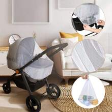 Mosquitera para Cochecito Bebé y Cunas con Ribete Elástico Fácil Instalación Resistente a Desgarros y Lavable (Blanco), con una Bolsa de Almacenamiento Apto para Portabebés, Cunas,36744117 - Multicolor - Ver 5