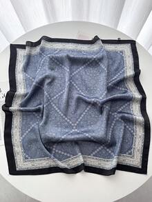 1pc Korean Style New Chain Decor Faux Silk Elegant 70cm Square Scarf, Satin Shawl Neck Wrap For Women, Versatile For Spring/Summer Women Headbands Casual Hair Accessories - Multicolor - View 2