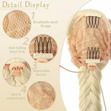 24 Inch Synthetic Hair Bun & Ponytail Extension - Fishbone Braid & Two-Strand Braid Hair Chignon, Easy Install Stylable Hairpiece For Women Daily/Wedding/Party - Multicolor - View 9