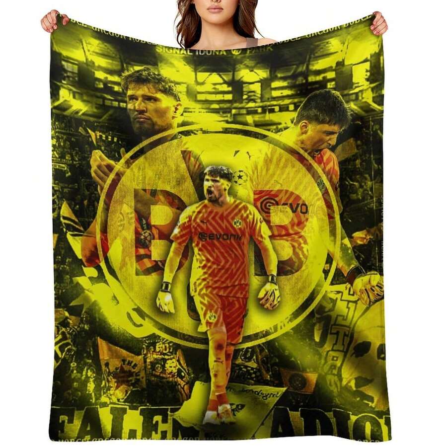 Football Jersey Yellow With Gregor Kobel And Bvb Logo Print For Soccer Fans - 白色 - 查看 1