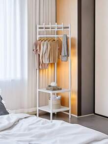 1个易于安装的节省空间转角衣架，带多层储物架 - 大容量悬挂式衣物收纳架，多功能衣柜架，适用于卧室衣柜、宿舍，紧凑型转角衣柜解决方案，耐用框架，整洁的衣柜收纳，灵活的房间家具，适合小房间，现代家居收纳，功能齐全的衣柜设置，易于组装，稳固支架，垂直收纳，衣架，洗衣房好帮手 - 彩色 - 查看 13
