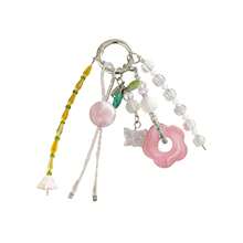 1PC Valentine's Day Lily Of Valley Bag Pendant Handmade Beaded Keychain Ins Style Phone Chain - 彩色 - 查看 5