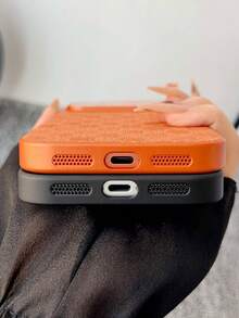 奢华双色棋盘格纹手机壳，兼容 17 Pro Max、17 Pro、17、16 Pro Max、16 Pro、16、16、16、15 Pro Max、15 Pro、15、15、14 Pro Max、14 Pro、14、13 Pro Max，防震镜头保护 - 橘色 - 查看 10