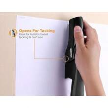 XISH Bostitch Office - Grapadora resistente capacidad de 40 hojas sin atascos media tira cabe en la palma de tu mano para aula oficina o computadora negro paquete de 3 - Negro Compactopaquetede3 - Ver 5