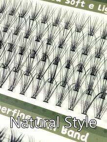 Hinarin 220Pcs D Curl Natural Cross Voluminous And Three-Style Blended False Eyelashes Fine And Soft Faux Mink Fur Material Easy To Apply Suitable For Beginners Can Be Diy At Home Makes A Great Christmas Gift - D - View 2