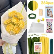 30厘米绿色花茎铁丝+视频教程，60色雪尼尔绒条，适合万圣节、返校季，30厘米彩色绒条手工材料，雪尼尔绒条，毛绒金属丝扎带，价格实惠，品质优良 - 彩色 - 查看 94