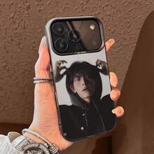 Funda de teléfono L- Chae Min para iPhone 17 16 15 14 13 12 11 Ais/Pro/Max/Plus, cubierta negra de TPU - z1 - Ver 2