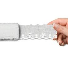 BORDADO INGLÊS 5 CM DE LARGURA COM 13,7 M DE COMPRIMENTO-LESE EM TIRA Branco - 1 Unidade - Visão 2