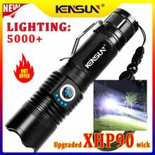 1支超亮聚光LED手电筒，战术手电筒，内置电池，应急露营手电筒，铝合金材质