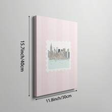 1幅复古条纹田园风墙画，异想天开的复古纽约帆布印刷画，农舍风格儿童房装饰画，适用于卧室、客厅或办公室，复古美学海报，送给她的礼物，可选择无框或有框 - 彩色 - 查看 14