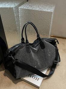 2025 New Yoga Fitness Bag - Fashionable, Large Capacity, Multi-Function Handbag. Stylish Design, Ideal For Travel, Exercise, Fitness And Vacation. - Silver - View 8