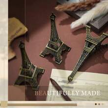 1pc Eiffel Tower Model Metal Craft, European Style Home Decor, Creative Ornament, Eiffel Tower Cake Topper, Mini Eiffel Tower Desktop Centerpiece Decor, Miniature Statue, Home Decor, Christmas Party Decoration