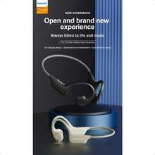 Auriculares inalámbricos Philips de conducción ósea de oreja abierta, TAA1708, larga duración de la batería, cancelación de ruido - Negro - Ver 1