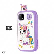 3-12 Years Old Kids Smart Phone Toy, Unicorn Design, Christmas & Birthday Gift, 2.8" Touch Screen, Dual Cameras, Games, Music Player And 32GB Memory Card - Multicolor - View 13