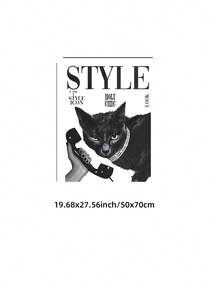 1/3pcs Frameless Black & White Fashion Print Poster, Star Art, Vintage Wall Decor, Suitable For Bedroom, Dorm, Home Office, Classroom, Collegiate Style Animal Pattern, Best Gift Choice - Multicolor - View 12