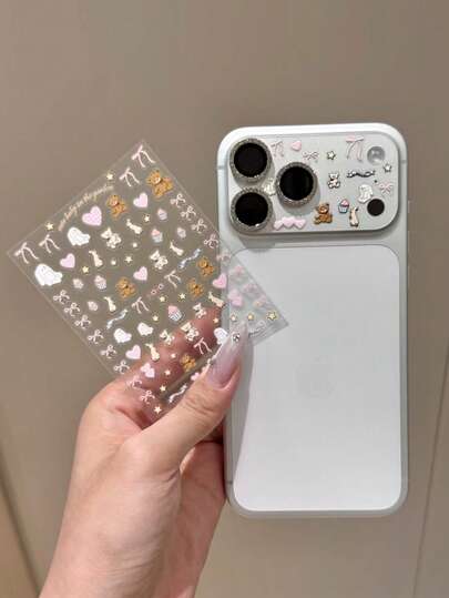 17 Promax Camera Lens Protector + Cute Bear Sticker DIY Decorative Sticker Base Camera Protective Film