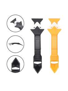 5-In-1 Silicone Caulk Remover Tool Set, Sealant Smoothing Scraper Tools, Caulking Tools, Flooring Mold Removal Manual Tool Set (Black Metal Head Is For Black Version, Not The Complete Product) - Black - View 2