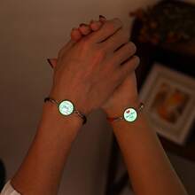 2pcs Personalized Luminous Couple Bracelets – Custom Name Glow-In-The-Dark Woven Rope Matching Bracelets, Adjustable His & Hers Jewelry, Unique Anniversary & Wedding Keepsake Gift, Valentine's Day Mother's Day Father's Day Christmas Gift For Boyfriend Girlfriend Dad Mom Family Friends, Birthday Graduation Party Jewelry - Multicolor - View 9