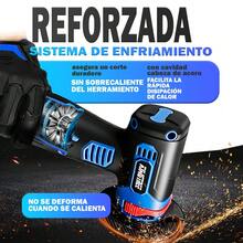 Amoladora Esmeril Angular Esmeriladora Inalámbrica Pulidor +5 Cuchillas  Azul - Negro - Ver 3