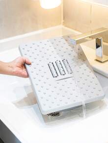 1pc Plastic Ergonomic Footrest With Rollers, Non-Slip, For Office Or Home Use