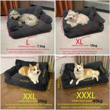 4 saisons Canapé pour chat de compagnie, Lit de chat amovible et lavable, Lit de chien, Lit de chat, Fournitures pour animaux de compagnie - Gris foncé - Voir 7