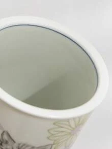 1个优质陶瓷可乐杯，创意可爱猫咪图案马克杯，适合家庭聚会、毕业派对、咖啡杯、牛奶杯、水杯、漱口杯，300毫升个人使用，中国茶具套装 - 彩色 - 查看 8