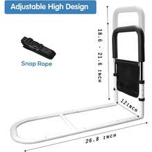 Bed Rails For Ederly Adults Safety, Bed Assist Rails For Seniors Fall Prevent Adjustable Height For Grab Bar Fits King Queen Full Twin Bed… - mặc định - Xem 5