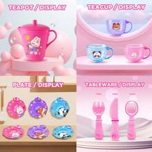 Girls' Tea Party Set, Princess Afternoon Tea Toy Set, Includes Food And Dessert Toy Set, Children's Kitchen Decor Game, Suitable For 3-6 Year Old Girls, Birthday & Christmas Gift - Multicolor - View 5