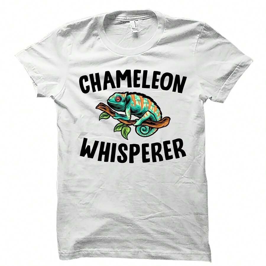 Camiseta de camaleón. Regalo de camaleón. Regalo para amantes de los camaleones. Camiseta de reptil. Camiseta para amantes de los reptiles. Regalos de camaleón. Camiseta linda de camaleón. - Blanco - Ver 1