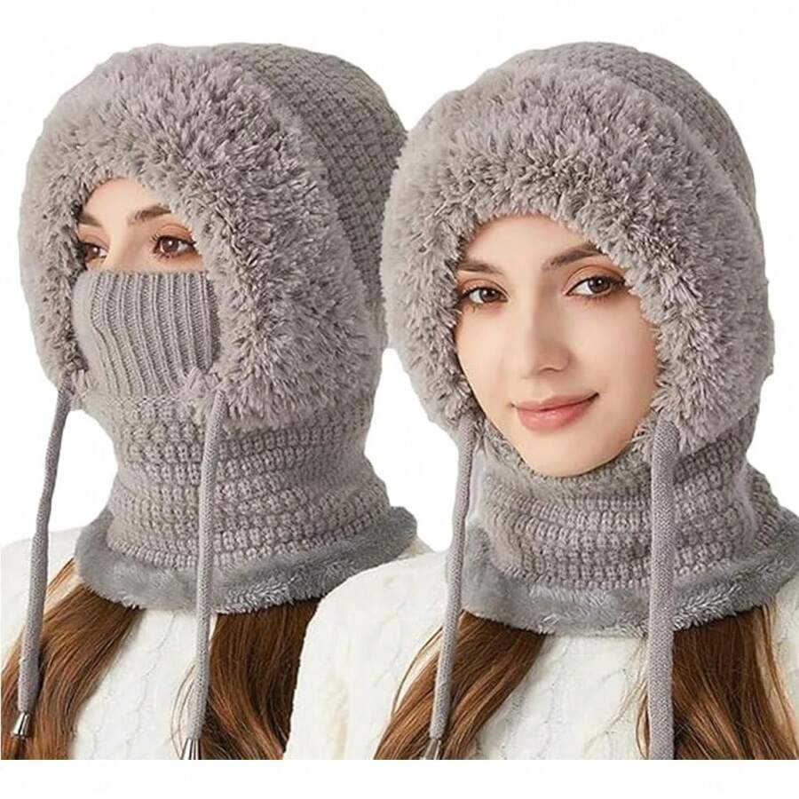 Motorcycle Mask & Scarf - Gris - Voir 1