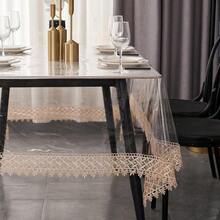 Clear Vinyl Tablecloth Protector Waterproof/Oil-Proof PVC Table Cloth Transparent Sheet Table Cover 60'' X 108'' Rectangular - Pattern B+60" X 60" (Square) - View 3