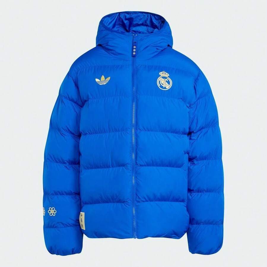Adidas Áo khoác nam REAL CS PJKT bằng cotton có lớp lót JZ2238 - Màu xanh lam - Xem 1
