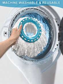 2个替换拖把头，超细纤维干湿两用拖把替换垫 - 彩色 - 查看 9