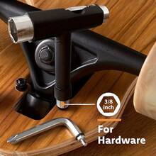 2pcs Skateboard Tool Kit - Stainless Steel Material, Portable Multi-Function, Includes Hex Wrench And L-Shaped Screwdriver - Quick Maintenance And Adjustment For Skateboard, Longboard, Roller Skates, Comprehensive Solution For Skateboard Maintenance Needs, Essential Tool For Skateboard Enthusiasts, Multi-Functional Skateboard Tool Set