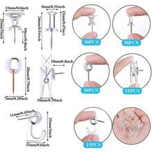 XISH MEISO 120 Piezas Chinchetas Transparentes Alfileres De Empuje De Plástico con Punta De Acero Inoxidable Decorativas Chinchetas Push Pins para Pared Tablero De Anuncios Corcho - Transparente - Ver 2