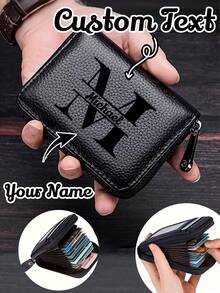 Men's Ultra-Thin Zipper Card Holder, Lightweight And Durable, Business Design, Multi-Function Coin Pouch, Mini Wallet, Suitable For Daily Commute, Minimalist And Fashionable, Ideal Accessory For Business Professionals, Perfect Gift For Valentine's Day. - Multicolor - View 2