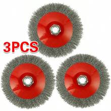 3PCS Stainless Steel Wire Brush For Angle Grinder Rotary Die Grinder Removal Wheel - 115mm (4.5'') - View 2