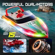 BEZGAR Remote Control Boat 2 Packs 10 Inch Fast Speed RC Boat 15 KPH For Pools And Salt Water Summer Toys For Adults And Ideal Gifts For Boys Age 6 7 8-12 Years Old - HJ821Material Safety And Rich Functionality - As Pic - View 4