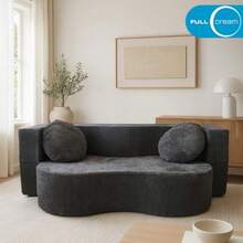 Sofá Cama Matrimonial DreamSoft con Cojines Decorativos En Color Gris