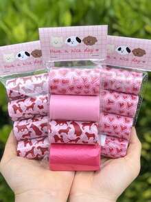 80个/4卷加厚香氛狗便袋 - 防臭、防漏、密封、易撕设计，方便携带，适用于清洁各种宠物粪便，方便的户外宠物清洁用品，多种颜色和可爱组合可选 - 彩色 - 查看 2