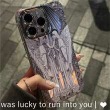 Retro European Cupid Angel Aurora Laser Phone Case For IPhone 16 15 14 13 12 Pro Max 11 INS Luxury Glitter Lens Protective Cover - 2 天使 - 查看 4