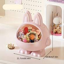 1pc Cute Rabbit Ear Shaped Storage Bucket, Desk Organizer Box, Cartoon Decor Storage Container - Multicolor - View 12