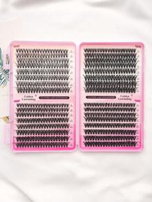 New Arrival Best Seller: 640pcs Mega Pack False Eyelash Clusters (30D+40D+50D) For DIY Eyelash Extension, Soft As Mink Lashes, High-Grade D-Curl Natural & Thick Individual Lash Clusters, Suitable For DIY Eyelash Extension - Reusable, Lightweight & Easy To Wear, Individual Lashes, Ideal For Beginners, Simple To Use, Perfect For Dates, Parties And Holiday Gifts. - 粉色 - 查看 5